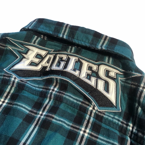 NFL Eagles short sleeve plaid button down - Picture 4 of 4